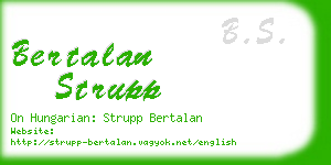 bertalan strupp business card